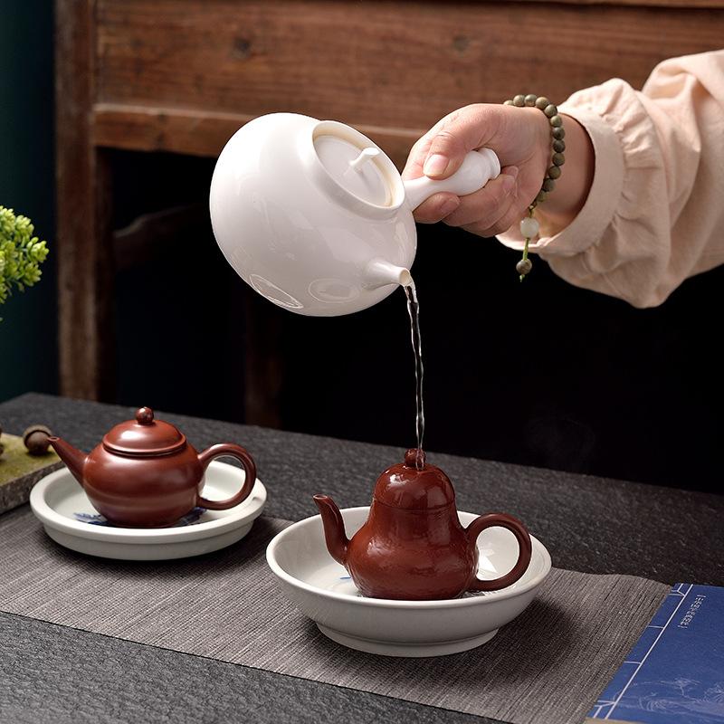 Pure Handmade Hand-pulled Cinnabar Clay Pot Purple Sand Teapot Kung Fu Tea Set Horizontal Pot Tea Brewer Water Grinding Process