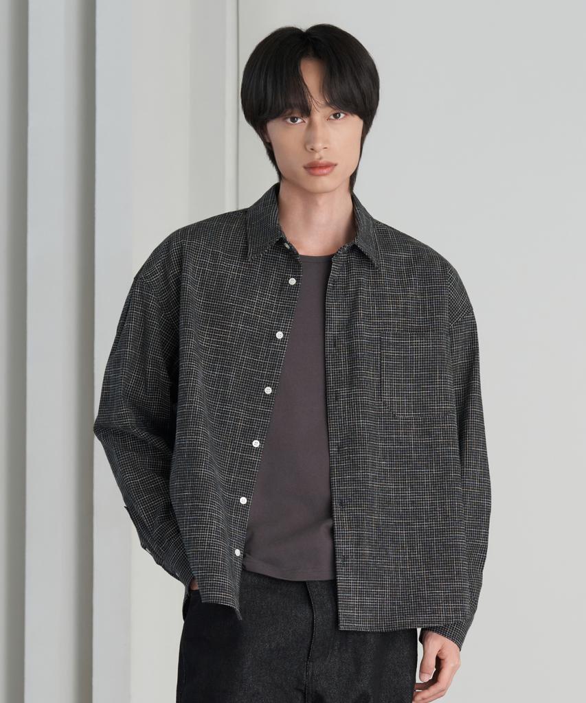 HYOJI 26 Fw Semi-Crop Check Shirt (4 Colors)