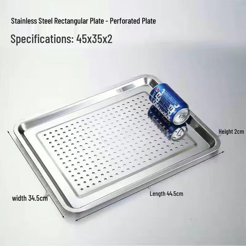 Stainless Steel BBQ Draining Tray with Grid Rack