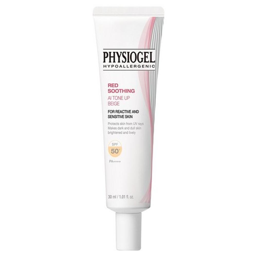 Physiogel Red Soothing AI Tone Up Beige Sunscreen SPF50+ PA++++ 30ml UV Protection Brightening, Korean 30ml