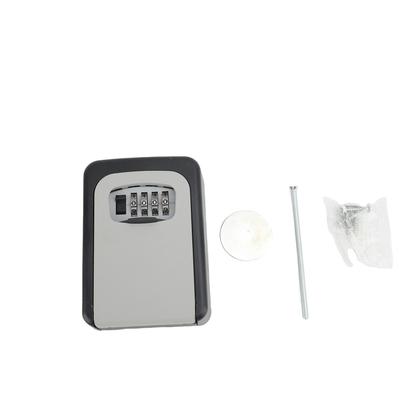 Wall Mounted Key Box Elegant Alloy Multifunctional Coded Lock Key Cabinet Organizer for Construction Sites