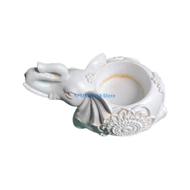 Elephant Figurines Holders Decorative Candlestick Holder for Home Decor D57B