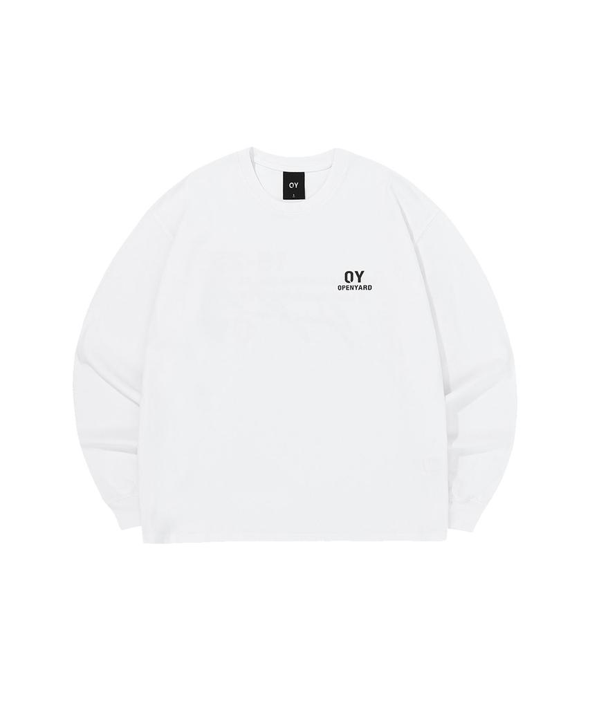 Opeunyadeu (Owai) Typographic Logo Long Sleeve - White