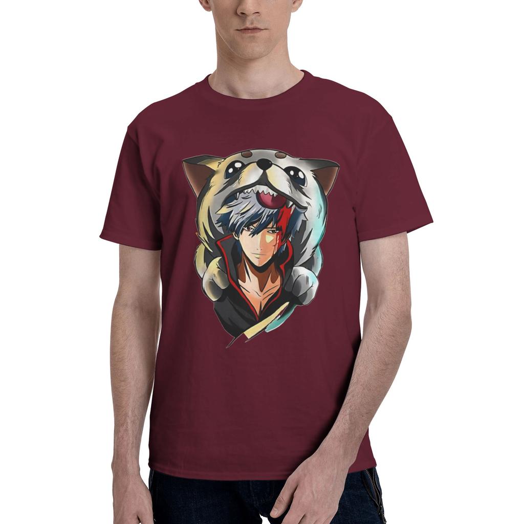 Gintama Men T Shirts Gintama Funny Tees Short Sleeve Crewneck 100 Cotton New Arrival Tops TShirt
