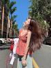 Summer 2026 Red Plaid Flutter Sleeve Square Neck Slimming Blouse for Women