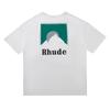 High Street Oversize Couple T-Shirt American Streetwear Print YYZP RHUDE Short Sleeve Tee Teens