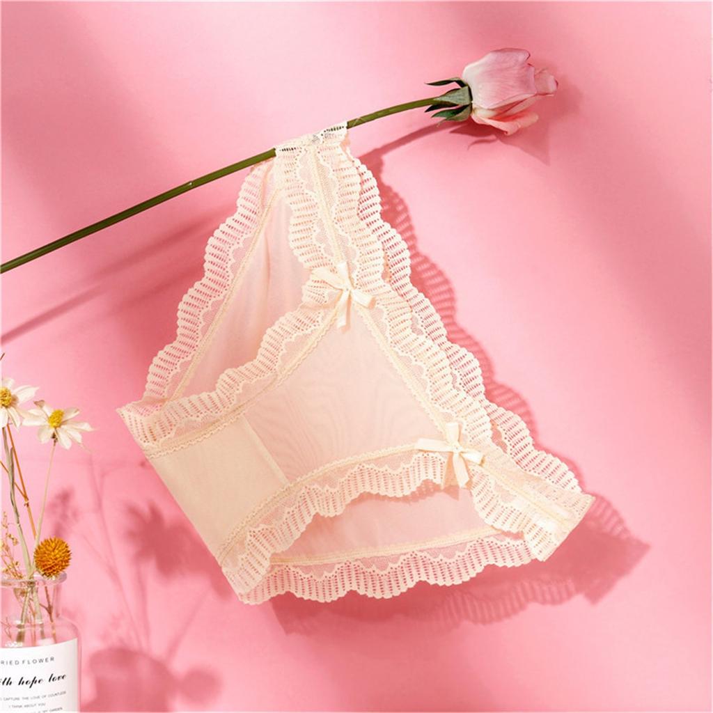 Women Sexy Tulle Lace Low Waist Sensuality Panties Underwear