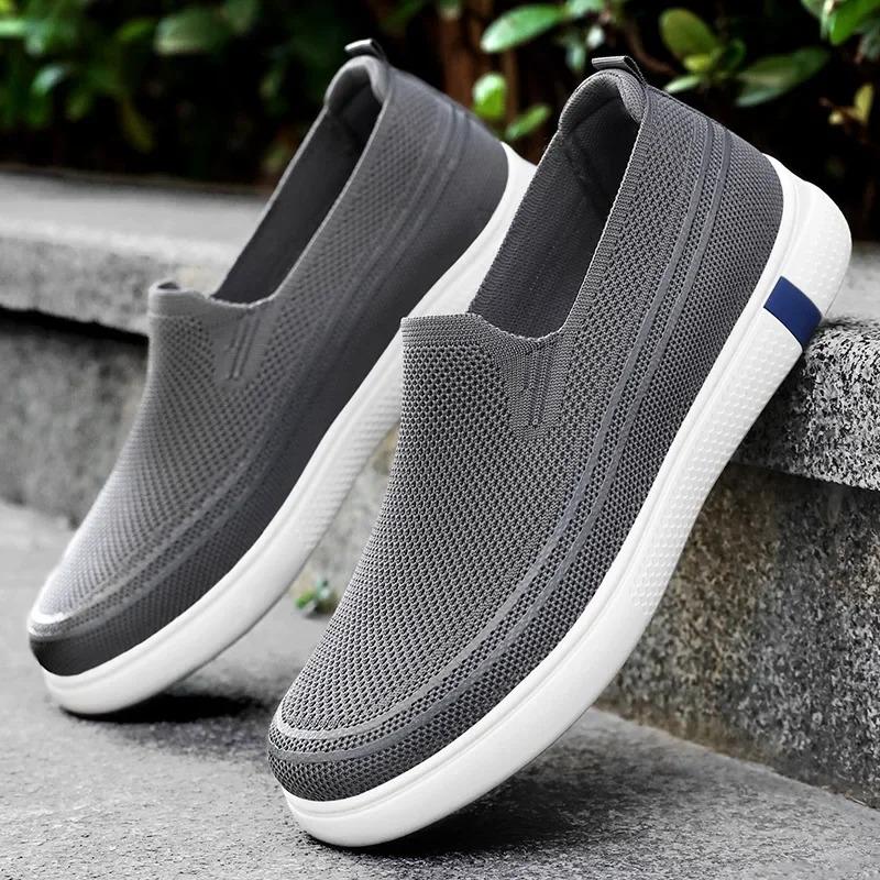 Men's Shoes Hollow Out Mesh Shoes Fashion Outdoor Casual Shoes Breathable Cloth Foowear Men's Loafers Lightweight Walking Flats