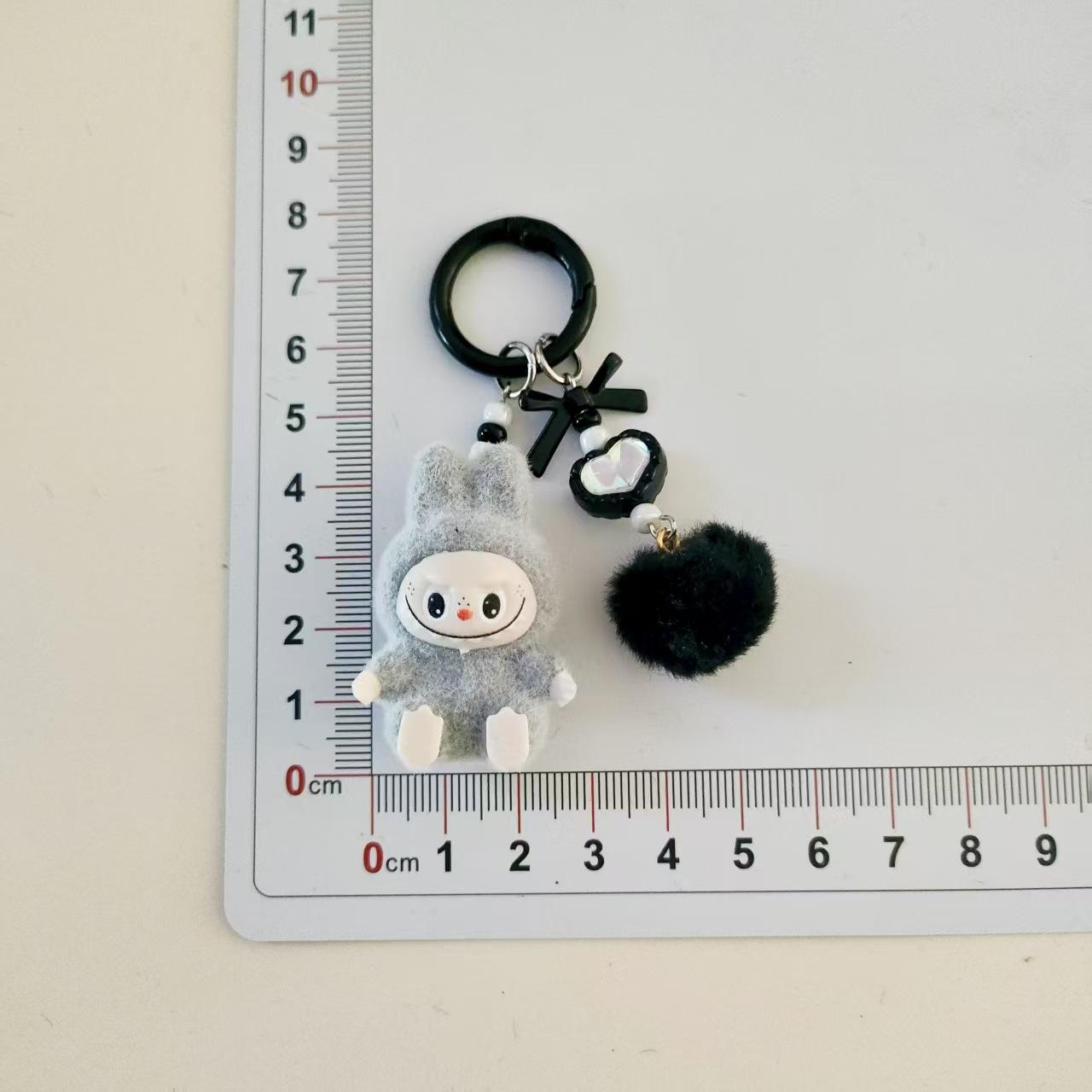 Keychain Change Baby Cute Grain Car Bag Pendant Mini Sitting Flocking Mobile Phone Chain Pull