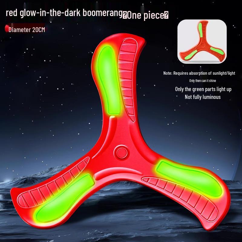 Luminous Boomerang Frisbee: Soft Returnable Flying Disc for Kids