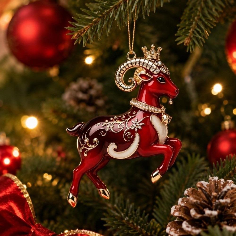 2D Christmas Sheep Ornament Hanging Christmas Decor Christmas Tree Ornament Holiday Party Display