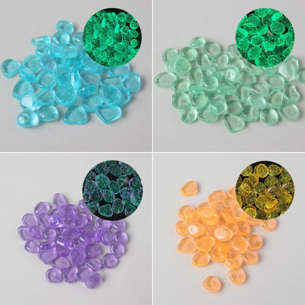 High Brightness Colorful Luminous Stone Glow in the Dark Fish Tank Decoration Stone  for Aquatic