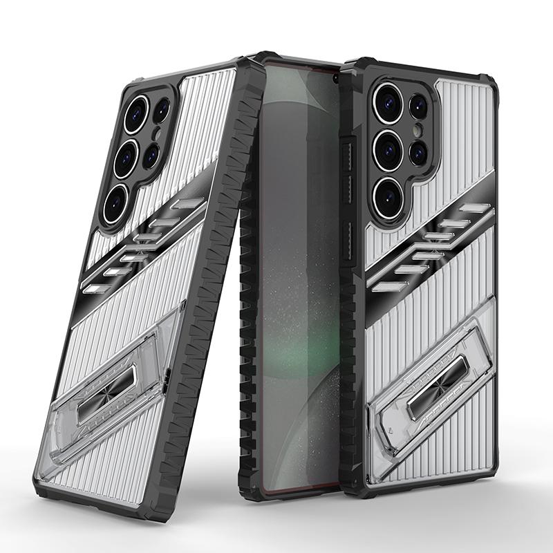 For Samsung Galaxy S23 FE S25 S24 S23 Ultra S24 FE S25 Plus Shockproof Phone Case with Invisible Stand Camera Protection