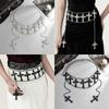 Women'S Multi-Layer Cross Tassels Pendant Decoration Waist Chain Y2K Gothic Style Halloween  Body Chain Accessory Gift