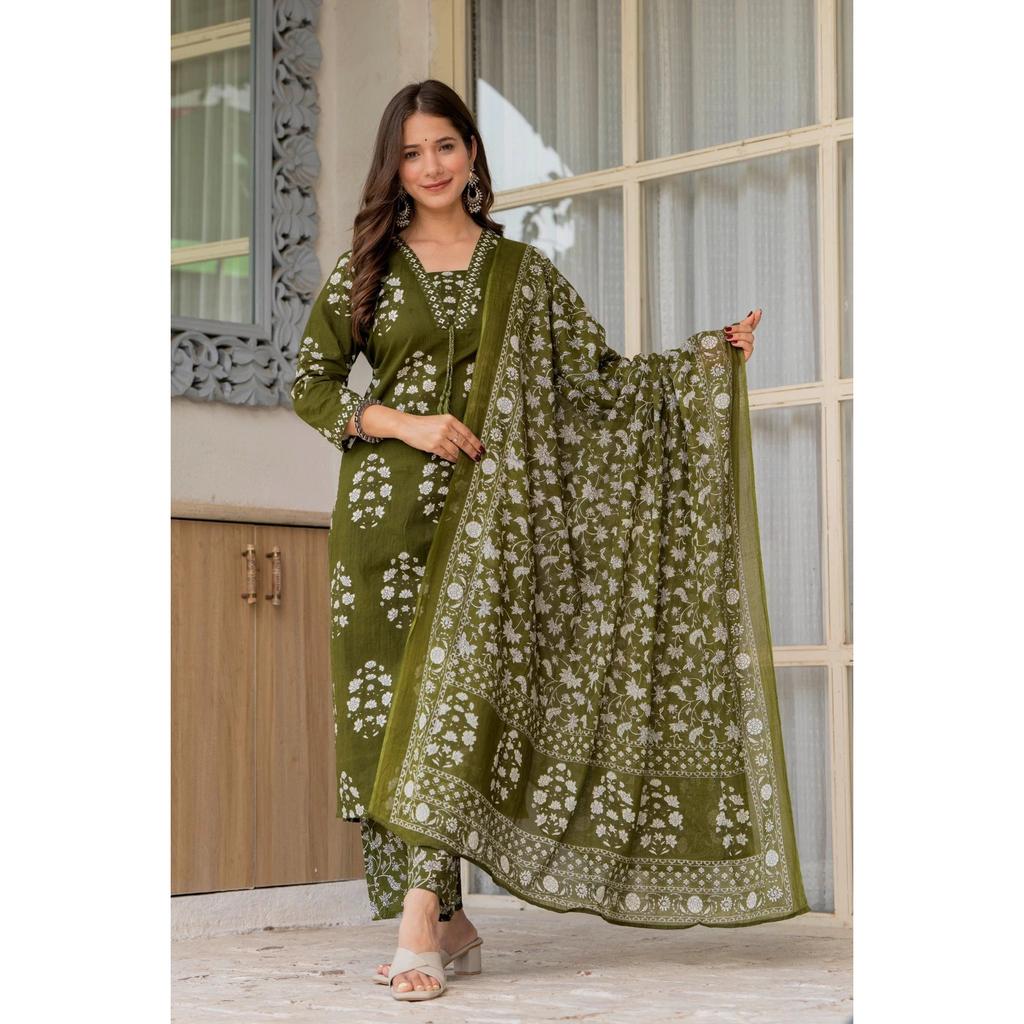 Bollywood Desigenr Ethnic Top Kurta Set Indian Women's Kurti Pant Dupatta Set