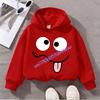 Funny Tongue Out Face Print Kids Hoodie Unisex Boys Girls Casual Pullover Sweatshirt Autumn Winter Children Hooded Tops