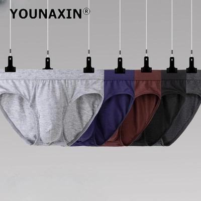 1 Stuk Grote Maat Mannen Ondergoed Modaal Slips Onderbroeken Panty's Effen Kleuren Onderbroekjes Jongens Ondergoed Ademende Slipjes L XL 2XL 3XL 4XL