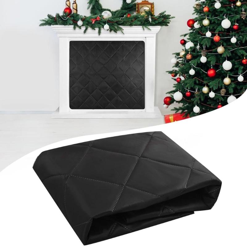 Magnetic Fireplaces Cover Insulating Barrier Heat Shield With Strong Magnets For Indoor Fireplaces Protecting Oxfords Fabric Thermals Insulation