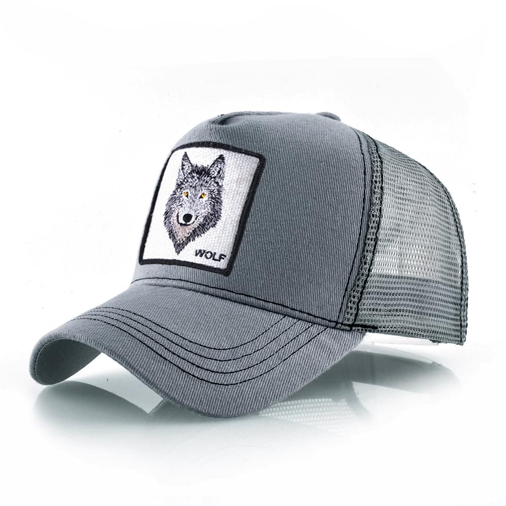 K Snapback Czapka Trucker Męska Oddychająca Siatka Czapki Baseballowe Dla Kobiet Outdoor Casualowa Czapka Baseballowa Z Naszywką Z Haftem Wilka