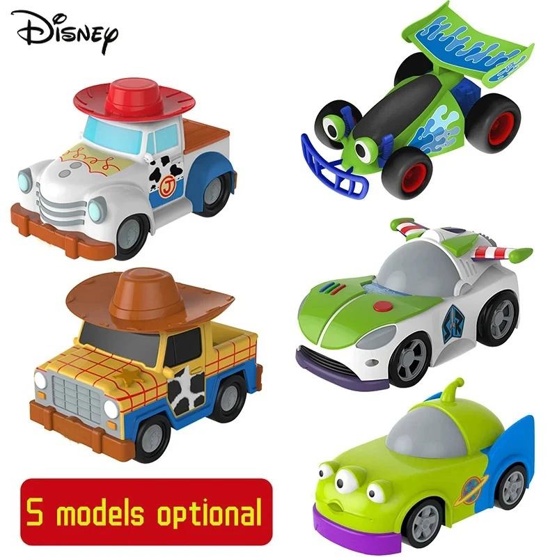 Toy Story Woody Buzz Lightyear Jessie Rex Alien Figures Cartoon Model Inertial Pull-back Free Wheel Car Collection Present