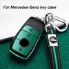 Styling Mouldings Zinc Alloy Solid Color Key Case For Mercedes Benz Keychain Shell Cover CLS GLA GLB GLC A C E Class GLE W177 W2