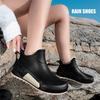 Fashion short rain boots men's versatile outer wear couple water shoes non-slip kitchen rubber shoes waterproof car wash shoes women