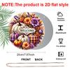 2D Flat Printing, 1pc Aluminum Pumpkin Decorative Plate, Suitable for Thanksgiving Decor, Applicable for Bedroom, Kitchen, Garden, Garage, Park