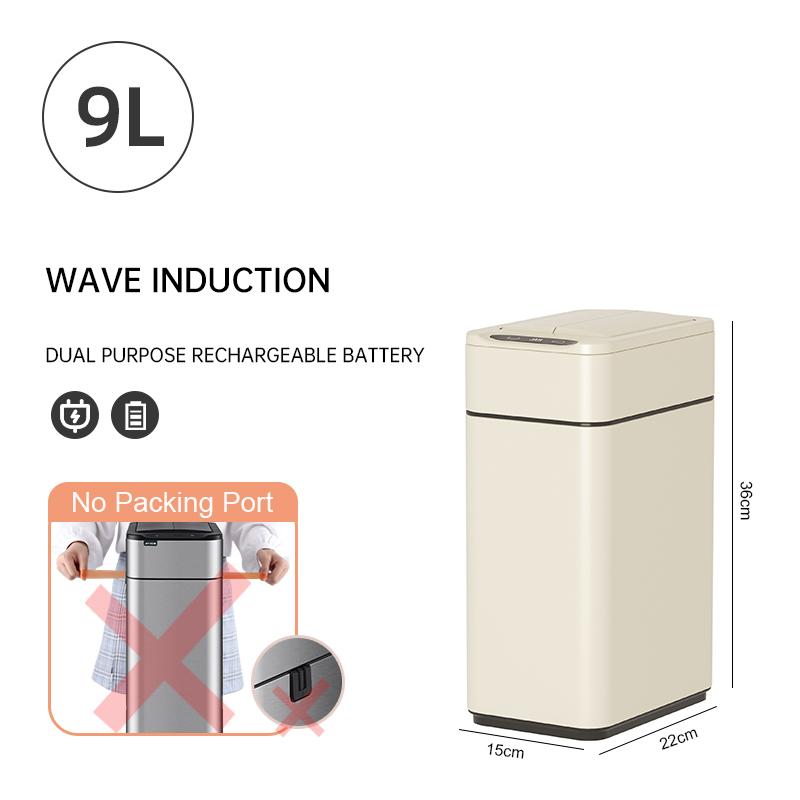 Smart Mülleimer Edelstahl Automatische Sensor Küche Mülltonne Große Kapazität Lebensmittel Abfall Körbe Badezimmer Papierkorb