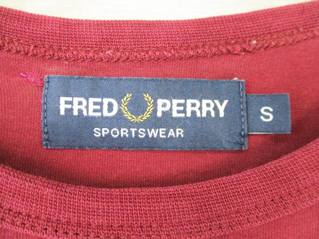 [USED] Fred Perry <Logo One Point Round Neck Short Sleeve T-Shirt> Size S M867y