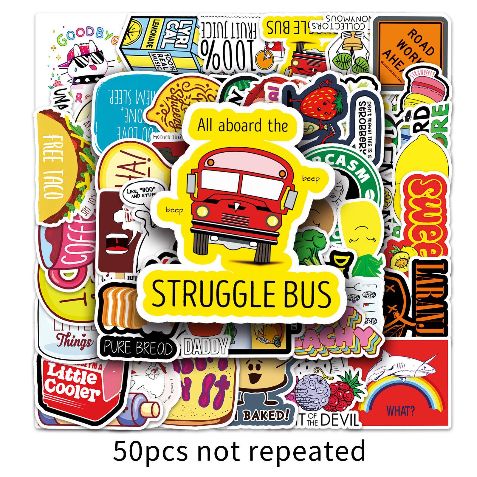 50pcs Vine-Themed Graffiti Stickers for Laptop, Scooter, Car, DIY, Refrigerator