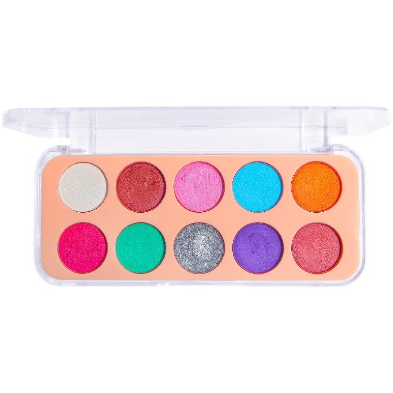 Ashareya Dream Color Lidschattenpalette – 10 Glitzer-Nuancen für Bühnen-Make-up