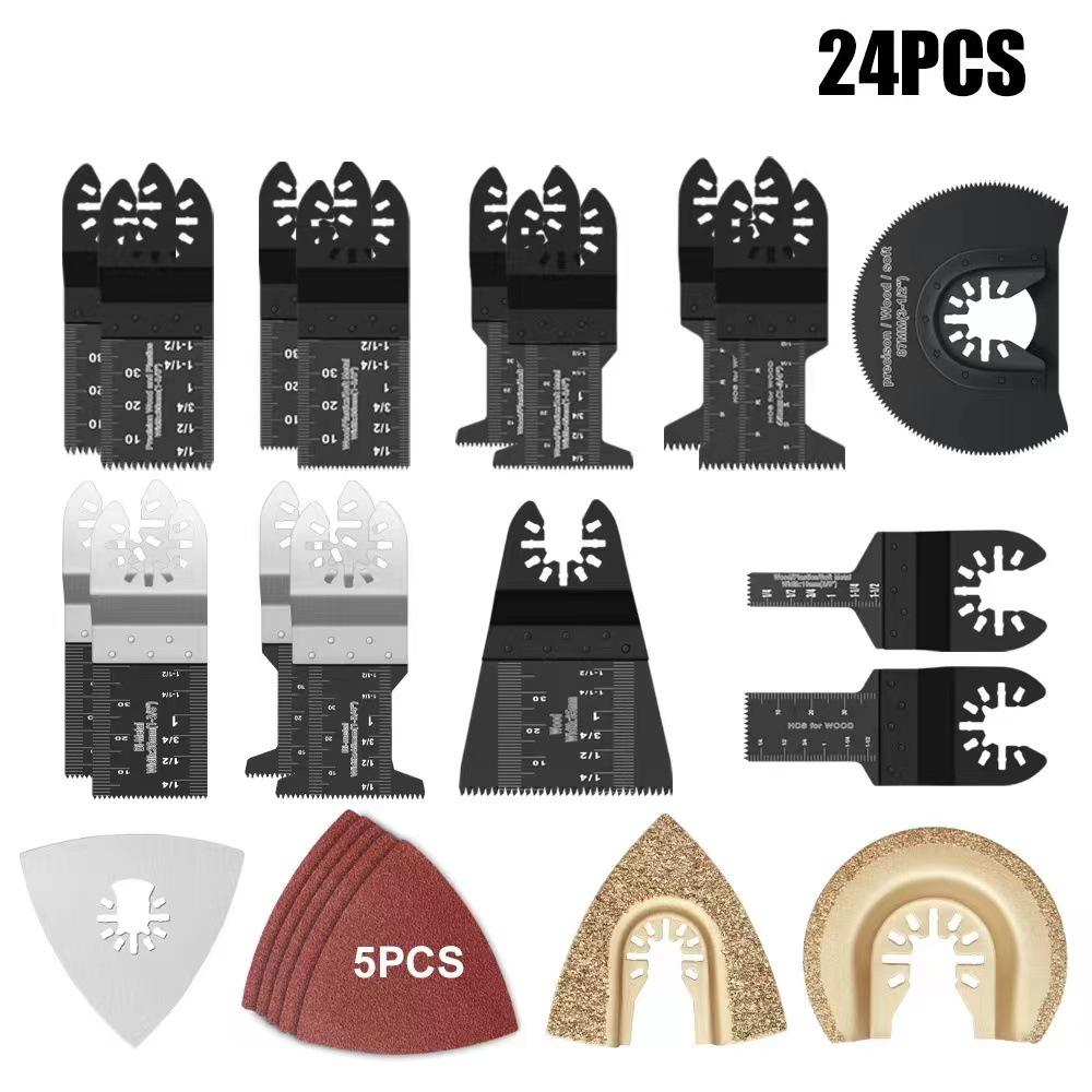 Multitool Electric Saw Blade Set for Woodworking and Metal Cutting