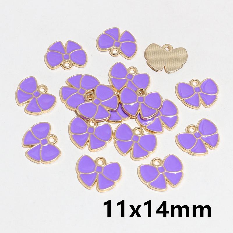 50pcs Bow Butterfly Star Charms Pendant Enamel Metal for Earrings Necklace Bracelet DIY Jewelry Making Accessories Findings