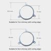 Outdoor Camping Wood Stove Chimney Wind Rope Metal Ring Pipe Support Brace Bracket Universal Windproof Fixing Mount