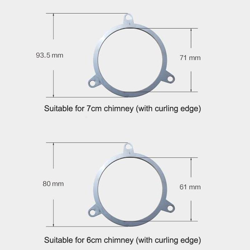 Outdoor Camping Wood Stove Chimney Wind Rope Metal Ring Pipe Support Brace Bracket Universal Windproof Fixing Mount
