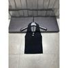 Xiangjia 2025 Autumn/Winter Color Block Logo Knit Halter Vest: Slimming, Age-Reducing, Sexy, Versatile Top