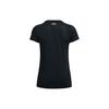 Under Armour Casual Training Fitted Sports Tee Women Tops Black 1365143-001