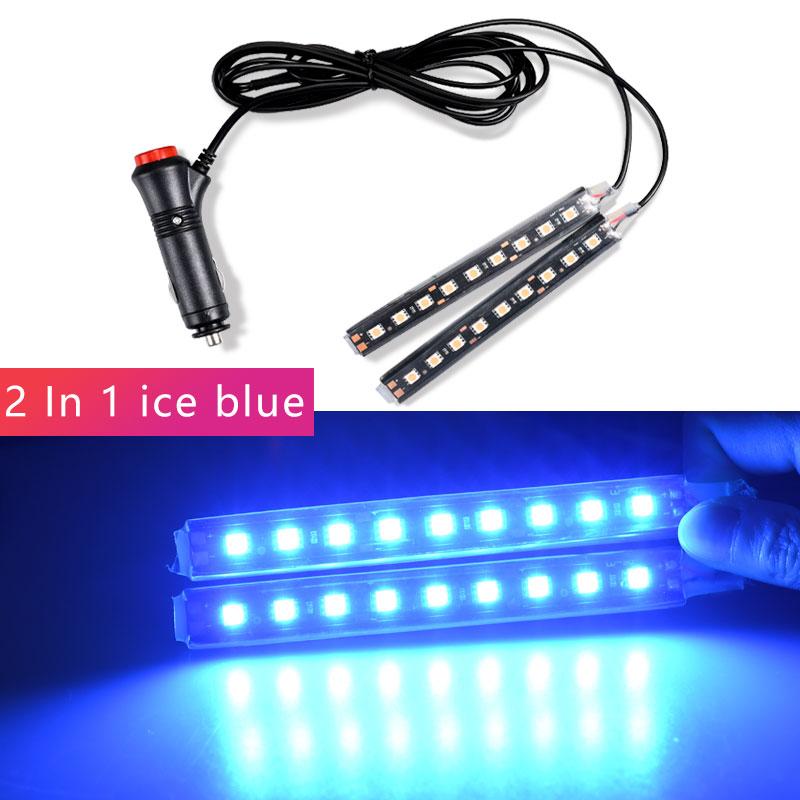 Led Bar Car Interior Backlight Ambient Mood Foot Light With Cigarette Lighter Decorative Atmosphere Lamp Auto Accessories