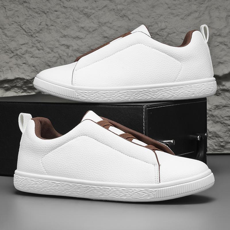 

Европейская станция мужская обувь резинка обувь для доски низкие маленькие белые туфли мужская однопедальная ленивая обувь гнездовая повседневная обувь отдых 44