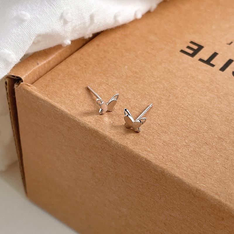 Niche Double-layer Butterfly Earrings High-end New Fashionable Ins Style Simple Earrings