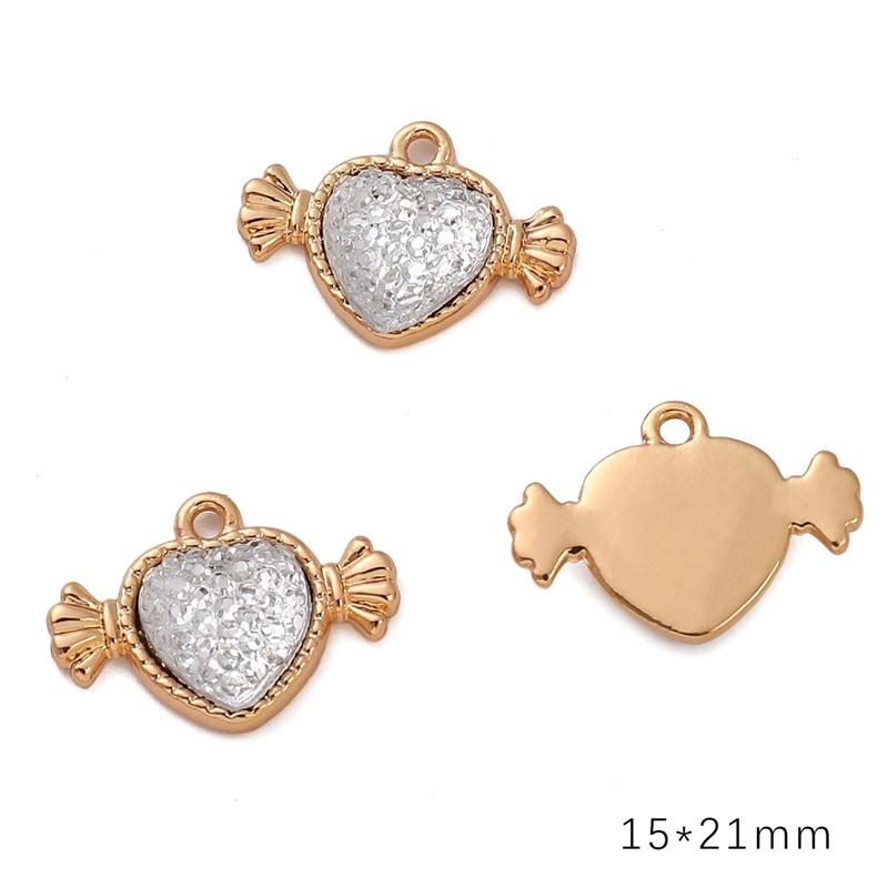 Γούρι Κράματος Διαμαντιού Καρδιά Αστέρι Φεγγάρι Μενταγιόν Κολιέ Βραχιόλι Σκουλαρίκια Αξεσουάρ Κοσμημάτων DIY