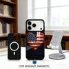 A-America USA Flag Phone Case Magnetic For iPhone17 16 15 14 13 12 Pro Max For Magsafe Wireless Charging Cover