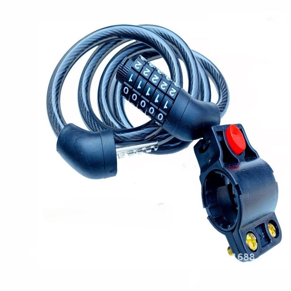 Lock Mountain Bike Five Digit Password Lock Bicycle Password Lock Steel Wire Chain Lock Riding Accessories