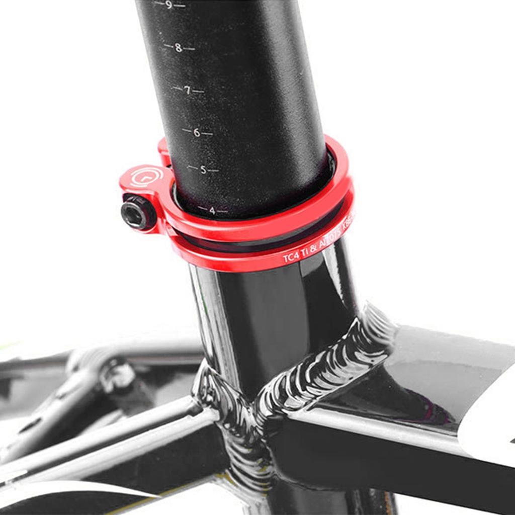 Aluminum   Alloy Bike Lock Seat Clamp with Screw Nut for Mountain Road  