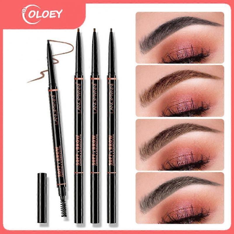 Double Head Rotating Automatic Eyebrow Pen Waterproof Durable 1.5mm Eyebrow Pencil Ultra-fine Wild Eyebrow Beauty Makeup Tools