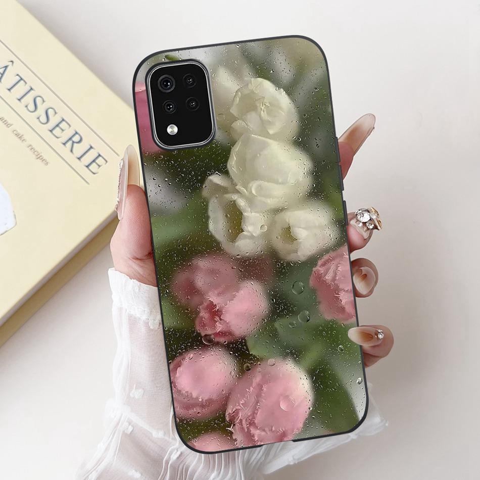 For LG K42 K52 K62 K62+ New Fashion Dusk Beach Painting Phone Case For LG K62 Plus K42 K52 (Brazil) Black Silicone Soft Case