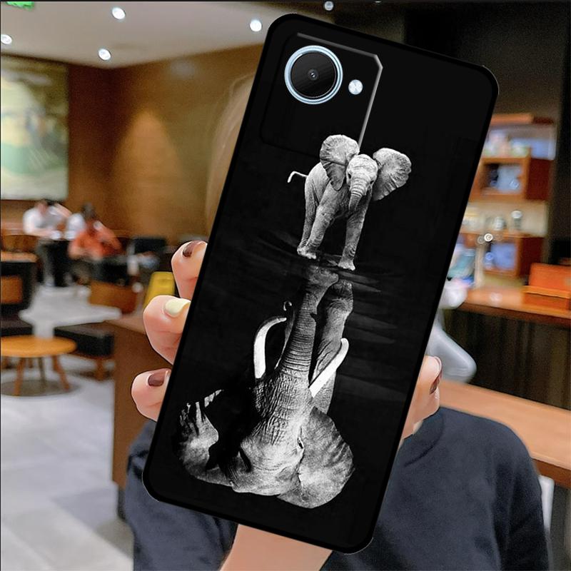 Elephant Baby Nature Case For Realme GT 6 6T 5 GT7 Pro 10 11 12 13 14 Pro Plus C67 C61 C53 C51 C21Y C25S C55 C75