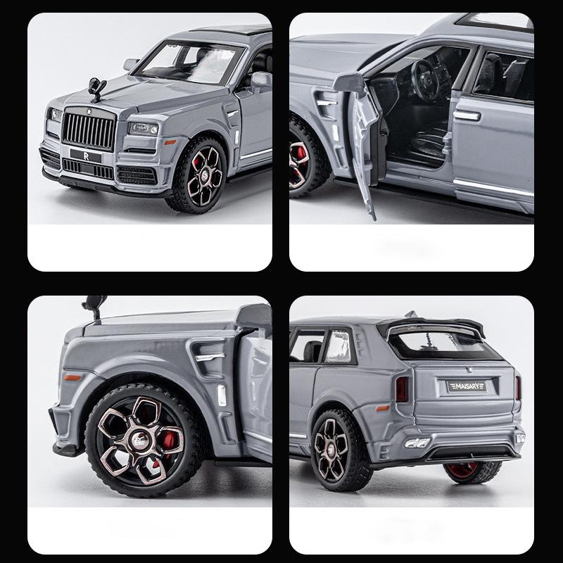 1/36 Rolls Royce Cullinan Alloy Car Model Simulation Diecast Metal Toy Vehicles Model Sound and Light Collection Children Gift