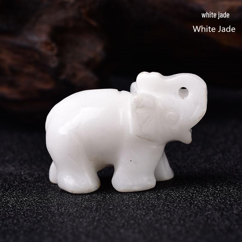 Naturalny Kryształowy Słoń Ornament Feng Shui