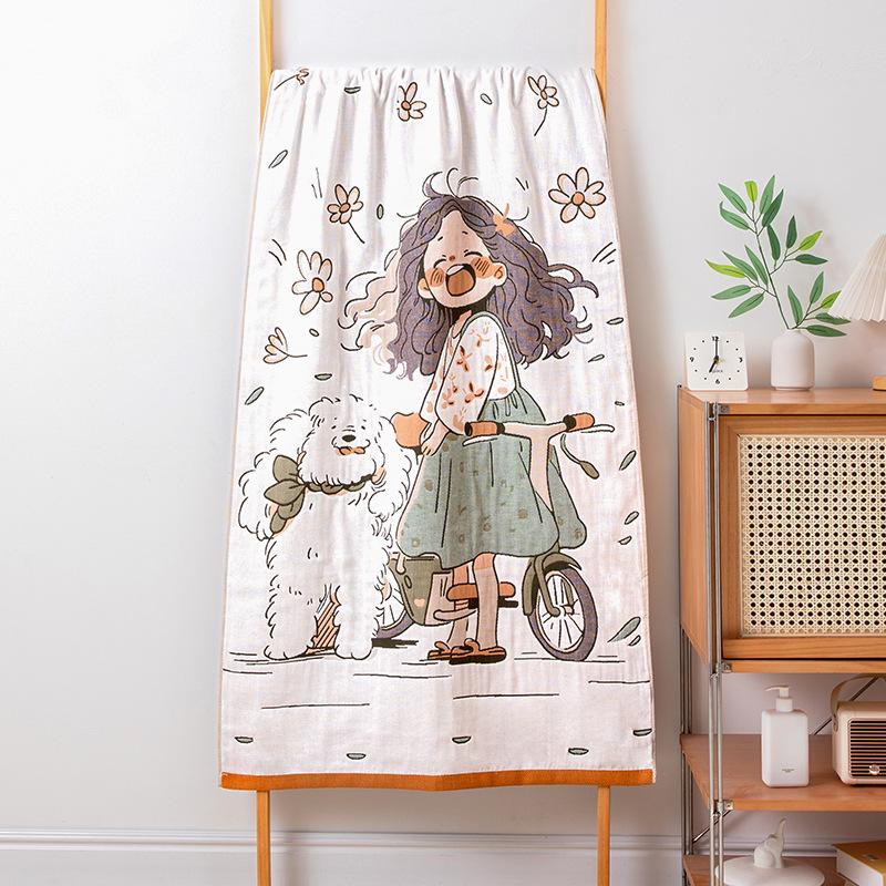 

Банний рушник Чиста бавовна Марля Чоловічий і Жіночий М яка Бавовна Швидкосохнучий Дорослий Дитячий Мультяшний Банний Рушник Рушник Великого Розміру 80*160